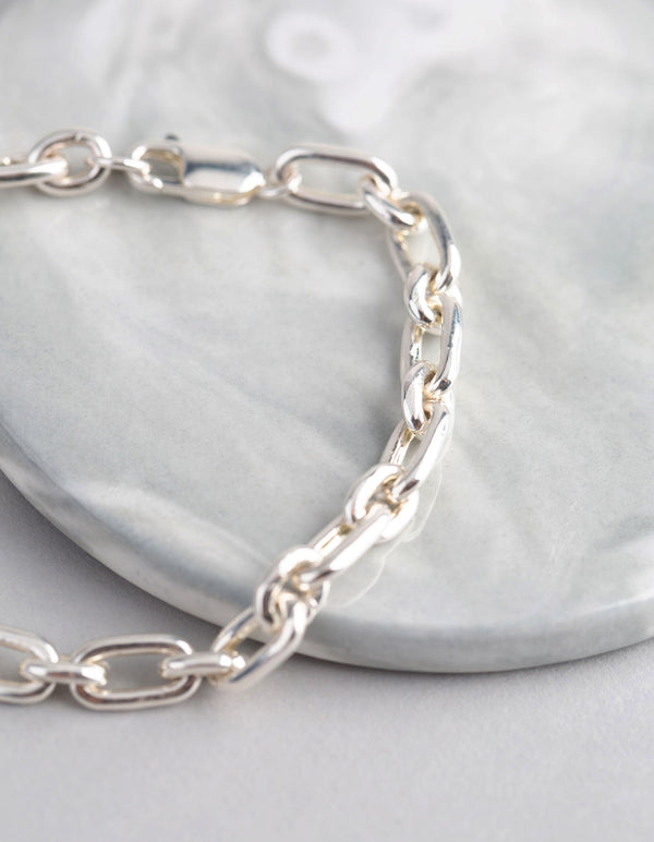 Sterling Silver Long & Short Chain Bracelet