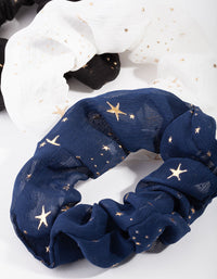 Fabric Star Detail Pack Scrunchies - link has visual effect only