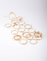 Gold Diamond Cut Ring 26-Pack - link has visual effect only