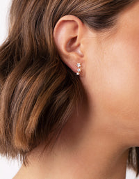 Gold Plated Cubic Zirconia Star Crawler Earrings - link has visual effect only