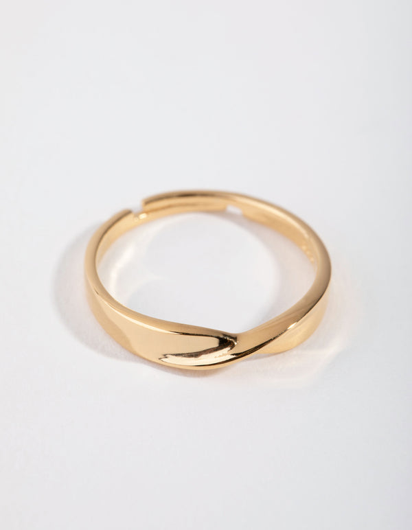 Gold-Plated Sterling Silver Open Ring