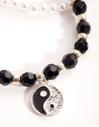 Bead Pearl Yin & Yang Pack Bracelet - link has visual effect only