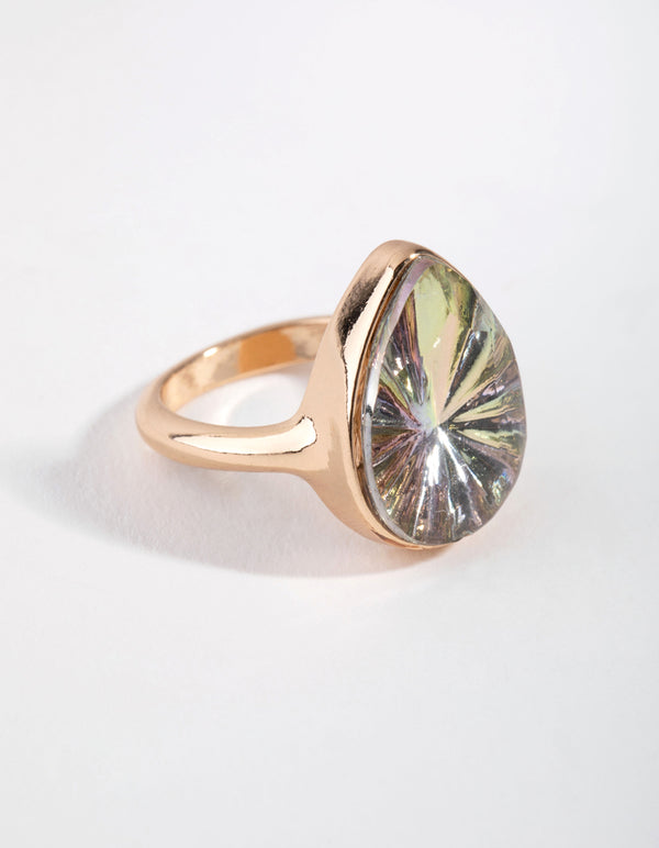 Gold Multicoloured Ring