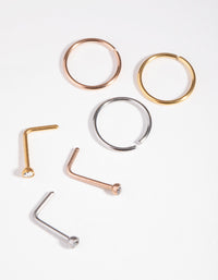 5mm Thick Nose Ring 6-Pack - link has visual effect only