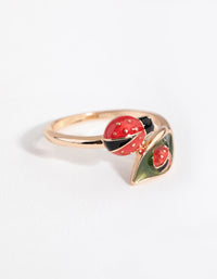 Gold Ladybug Ring - link has visual effect only