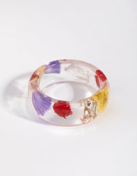 Vintage Clear Floral Ring - link has visual effect only