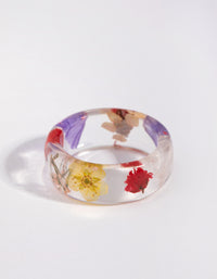 Vintage Clear Floral Ring - link has visual effect only