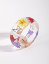 Vintage Clear Floral Ring - link has visual effect only