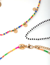 Gold Seed Bead Choker 5-Pack - link has visual effect only