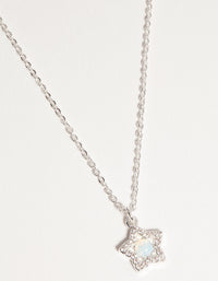 Silver Plated Diamante Star Necklace - link has visual effect only