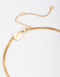 Gold Plated Double Bead Necklace - link has visual effect only