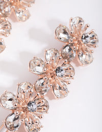 Rose Gold Diamante Trio Flower Pack Clip - link has visual effect only