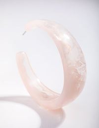 Acrylic Cloudy Hoop Earrings - link has visual effect only