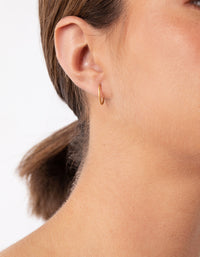 Gold Plated Sterling Silver Mix Texture Hoop Pack Earring - link has visual effect only