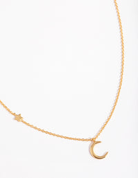 Gold Plated Sterling Silver Asymmetrical Celestial Necklace - link has visual effect only