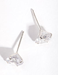 Sterling Silver 2ct Cubic Zirconia Stud Earrings - link has visual effect only