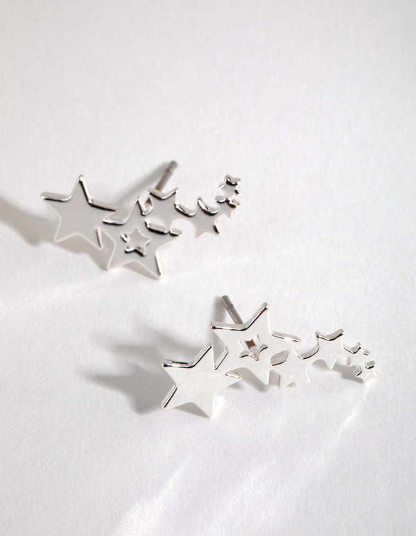 Gold Star Crawler Earrings