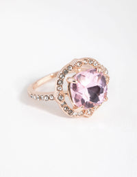 Rose Gold Pink Stone Ring - link has visual effect only