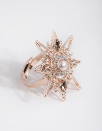 Rose Gold Statement Star Ring - link has visual effect only