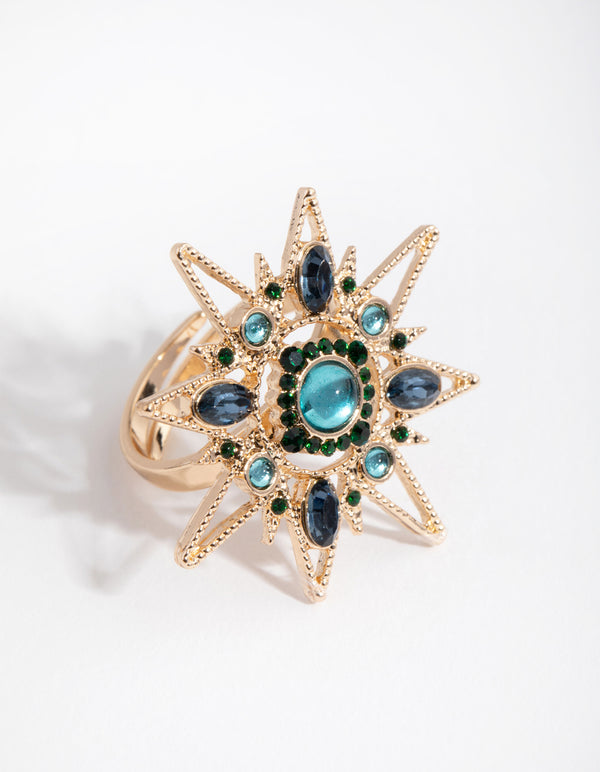 Gold Statement Star Ring