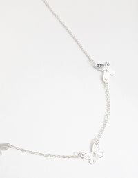 Silver Triple Butterfly Necklace - link has visual effect only