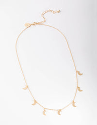 Gold Multi Moon Station Necklace - link has visual effect only