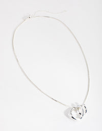 Silver Plated Swirl Pendant Necklace - link has visual effect only