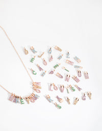 Kids Rose Gold Glitter Paper Make-Your-Own Necklace - link has visual effect only