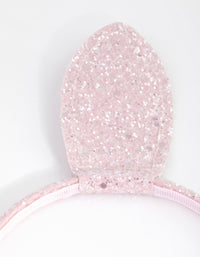 Kids Fabric Glitter Bunny Ear Headband - link has visual effect only