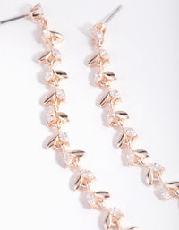 Rose Gold Cubic Zirconia Laurel Drop Earrings - link has visual effect only