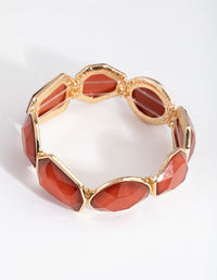 Gold Irregular Foil Station Stretch Bracelet - link has visual effect only