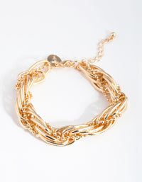 Gold Ball Rope Twist Bracelet - link has visual effect only