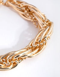 Gold Ball Rope Twist Bracelet - link has visual effect only