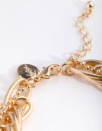 Gold Ball Rope Twist Bracelet - link has visual effect only