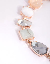 Rose Gold Mixed Shape Stone Bracelet - link has visual effect only