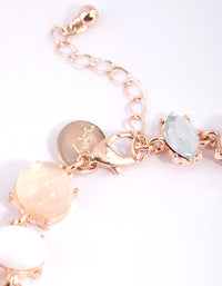 Rose Gold Mixed Shape Stone Bracelet - link has visual effect only