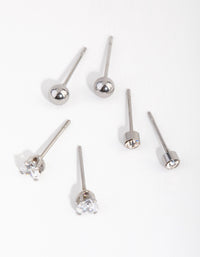 Titanium Love Stud Pack Earrings - link has visual effect only