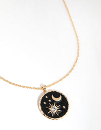 Gold Night Sky Disc Necklace - link has visual effect only