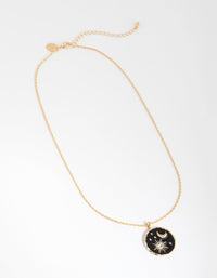 Gold Night Sky Disc Necklace - link has visual effect only