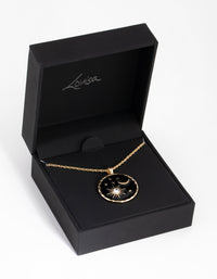 Gold Night Sky Disc Necklace - link has visual effect only