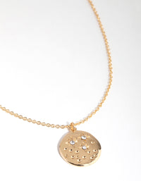 Gold Star Disc Necklace - link has visual effect only