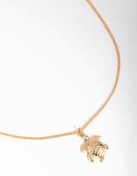 18ct Gold Plated Turtle Charm Necklace - link has visual effect only