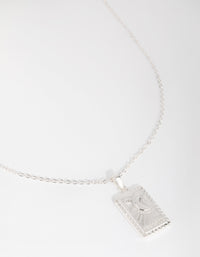 Silver Plated Moon Card Necklace - link has visual effect only