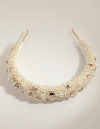 Statement Padded Pearl Alice Band - link has visual effect only