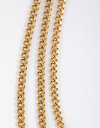 Gold Plated Surgical Steel Layered Curb Necklace - link has visual effect only