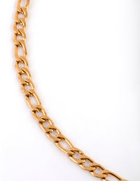 Gold Plated Surgical Steel Figaro Necklace - link has visual effect only