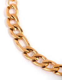 Gold Plated Surgical Steel Figaro Bracelet - link has visual effect only