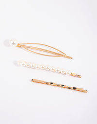 Gold Pearl & Twist Clip Pack - link has visual effect only