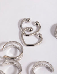 Silver Textured Ear Cuff Stack Pack - link has visual effect only