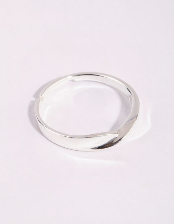 Sterling Silver Statement Twist Band Ring